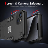 iPhone 13 Case 2 in 1 Shockproof TPU and PC - Black