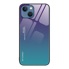 iPhone 13 Case Gradient Color Glass - Aurora Blue