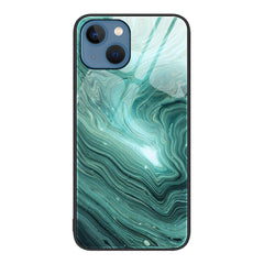 iPhone 13 Case Marble Pattern Glass - Water Waves