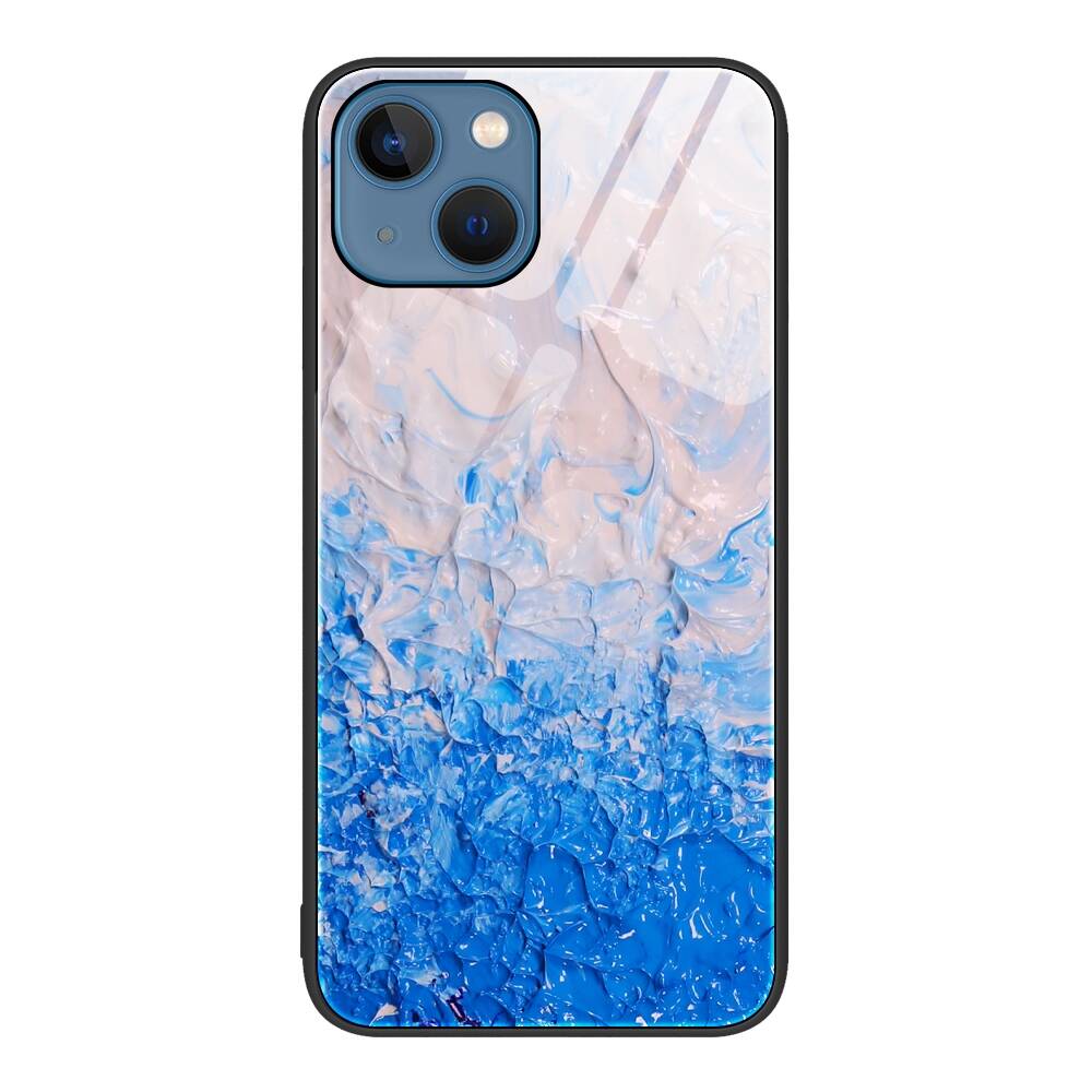 iPhone 13 Case Marble Pattern Shockproof - Ocean Waves