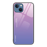 iPhone 13 Case Protective Gradient Color Glass - Pink Purple