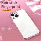 iPhone 13 Case Protective Plating Fine Hole - Transparent