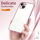 iPhone 13 Case Protective Plating Fine Hole - Transparent