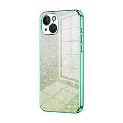 iPhone 13 Case Protective TPU Glitter Electroplated - Green