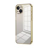 iPhone 13 Case Protective Transparent Plating Fine Hole - Gold