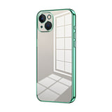 iPhone 13 Case Transparent Plating Fine Hole - Green