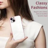 iPhone 13 Case Transparent Plating Fine Hole - Silver