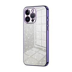 iPhone 14 Pro Max Case With Glitter Powder Shockproof - Purple