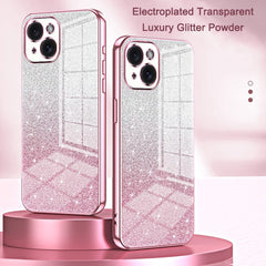 iPhone 14 Pro Max Case With Glitter Powder Shockproof - Transparent