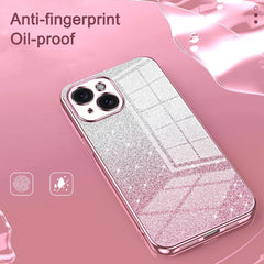 iPhone 14 Pro Max Case With Glitter Powder Shockproof - Transparent