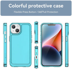 iPhone 15 Case Candy Series Shockproof Transparent Blue