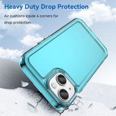 iPhone 15 Case Candy Series Shockproof Transparent Blue