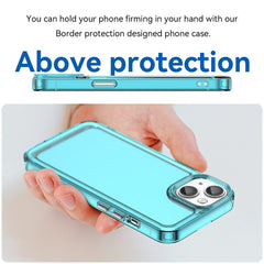 iPhone 15 Case Candy Series Shockproof Transparent Blue