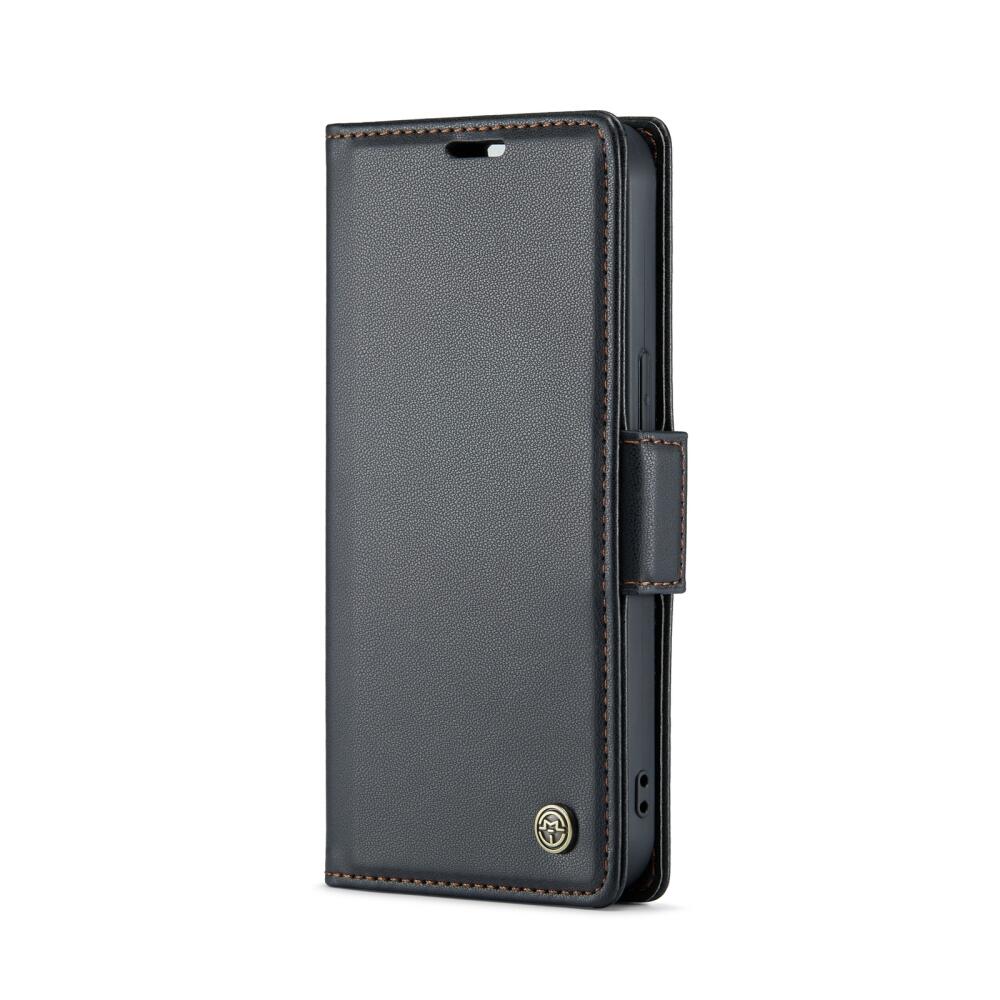 iPhone 15 Case CaseMe 023 RFID Anti-theft PU Leather - Black