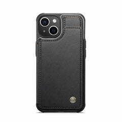 iPhone 15 Case CaseMe C22 PU Leather With 4 Card Slots - Black