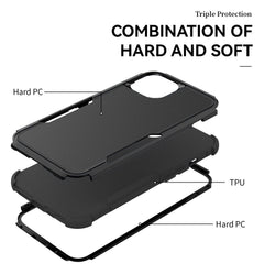 iPhone 15 Case Commuter Shockproof Armor Heavy Duty - Black