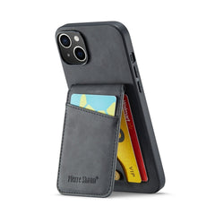 iPhone 15 Case Fierre Shann With Five card slots - Black