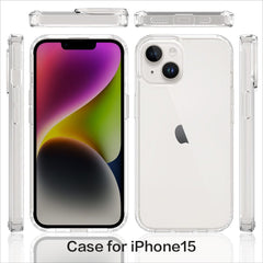 iPhone 15 Case Shockproof Protective TPU + Acrylic - Transparent