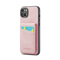 iPhone 15 Plus Case Fierre Shann With 5 Card Slots - Pink