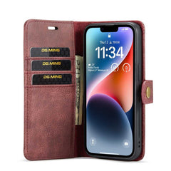 iPhone 15 Plus Case DG.MING Magnetic Detachable - Red