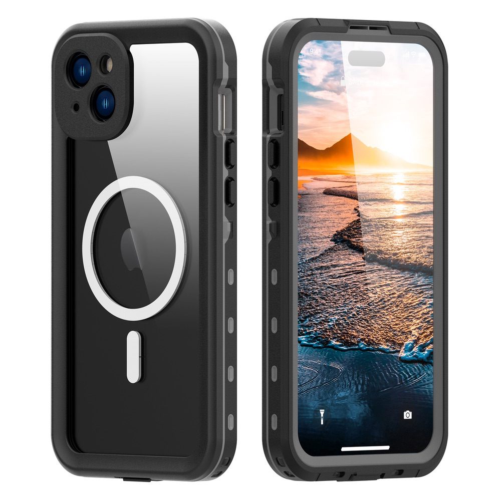 iPhone 15 Plus Case ShellBox IP68 Waterproof Shockproof - Black