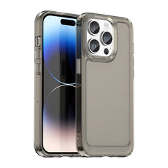 iPhone 15 Pro Case Candy Series Shockproof Transparent Grey