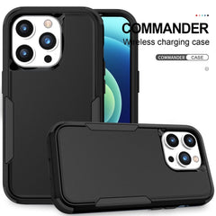 iPhone 15 Pro Case Commuter Shockproof Armor Heavy Duty - Black