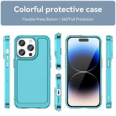 iPhone 15 Pro Max Case Candy Series Shockproof Transparent Blue