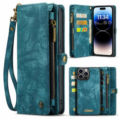 iPhone 15 Pro Max Case Multi-slot Detachable 2-in-1 - Blue