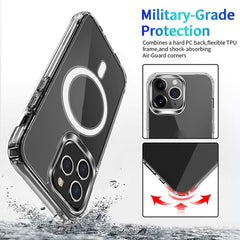 iPhone 15 Pro Max Case With MagSafe Magnetic Ring Corner Airbags - Clear