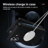 iPhone 16 Case Carbon Fiber MagSafe Holder - Black