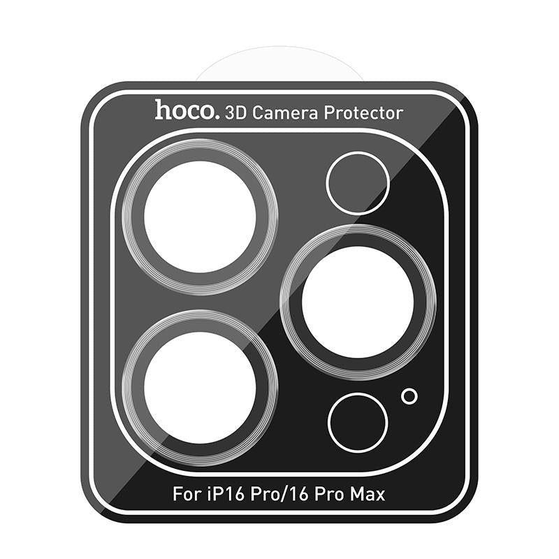 iPhone 16 Pro / 16 Pro Max Camera Lens Protector Hoco V12 Metallic Ring