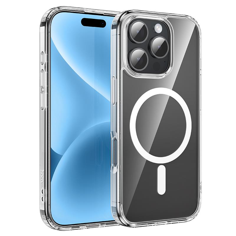 iPhone 16 Pro Max Case Magnetic PC and TPU Protective - Transparent