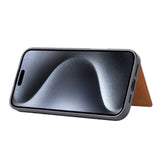 iPhone 16 Pro Max Case With Calfskin Texture PU Leather - Black