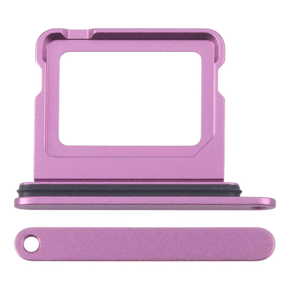 Pink iPhone 16 SIM card tray replacement with precise cutouts and durable design. Ideal for secure and seamless phone repairs.