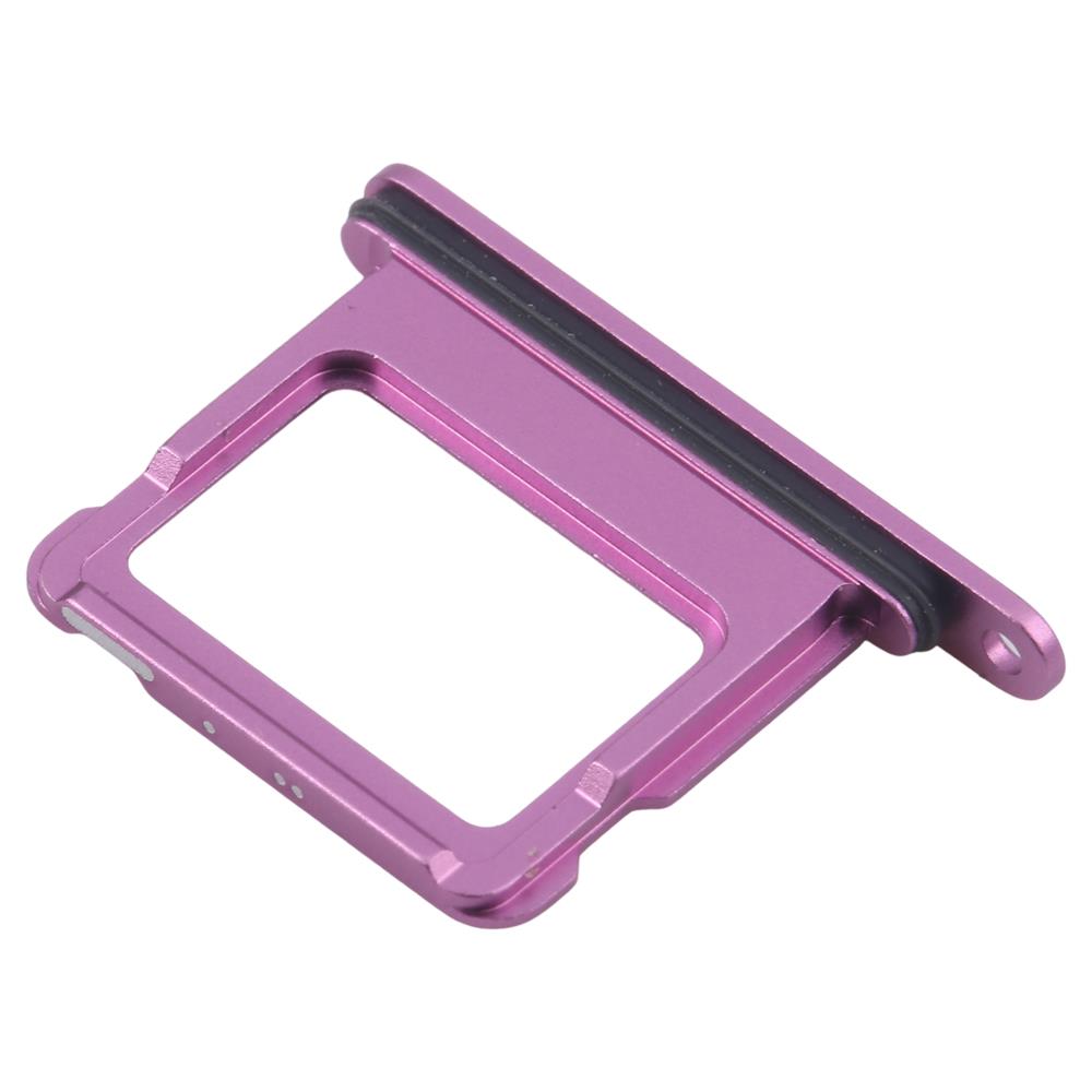 Close-up of pink iPhone 16 SIM card tray replacement highlighting its sturdy construction and perfect fit for repairs.