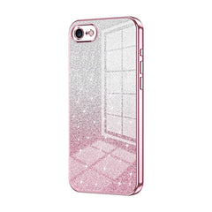 iPhone SE 2022 / 2020 / 8 / 7 Case With Glitter Powder Shockproof - Pink