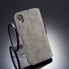 iPhone XR Case DG.MING Secure Flip Wallet - Grey