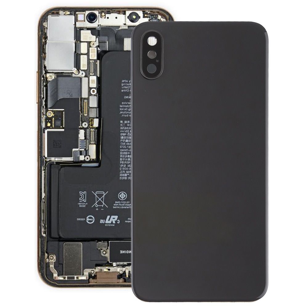 iPhone XS Battery Back Cover with Camera Lens Cover & Adhesive - Black