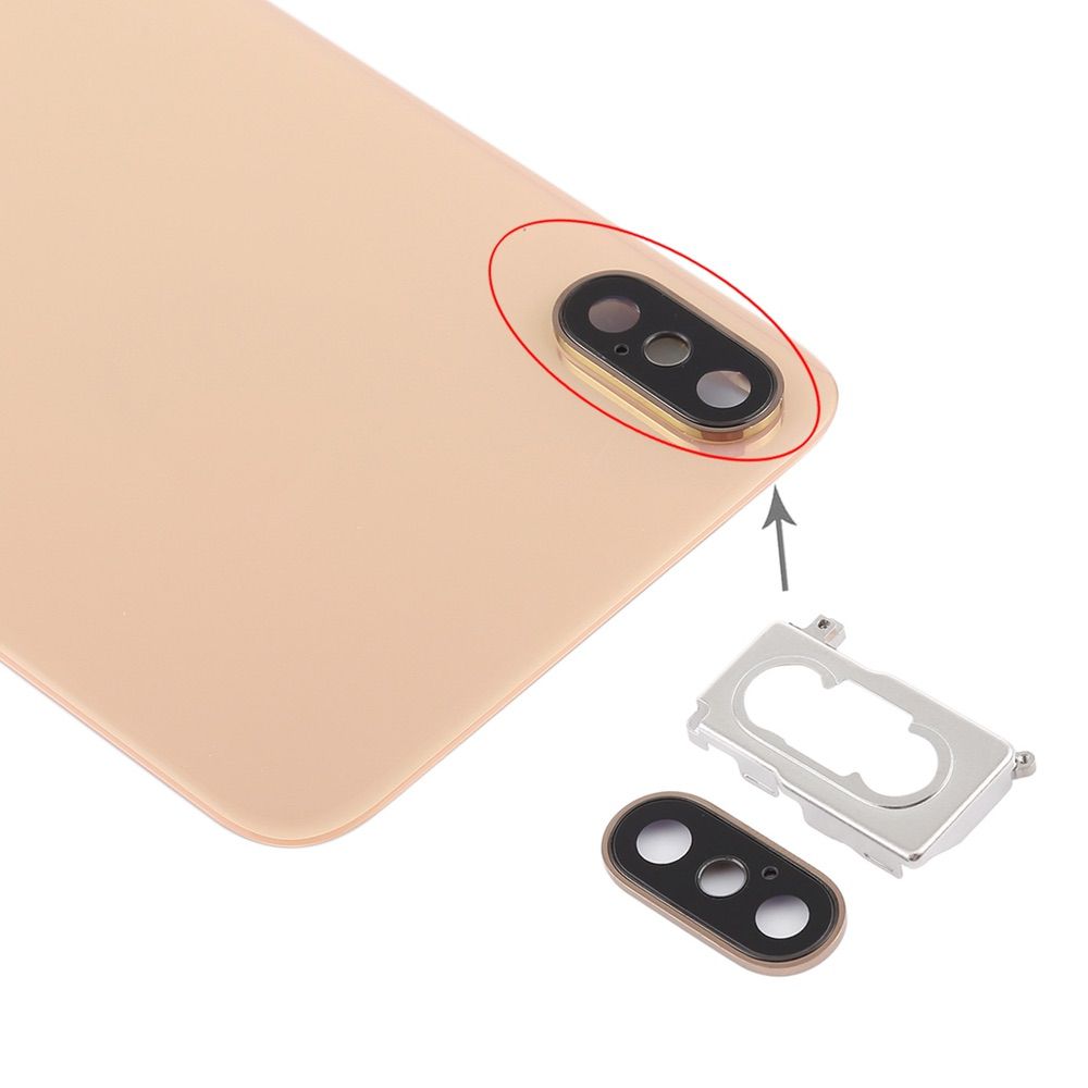 iPhone XS Battery Back Cover with Camera Lens Cover & Adhesive - Gold