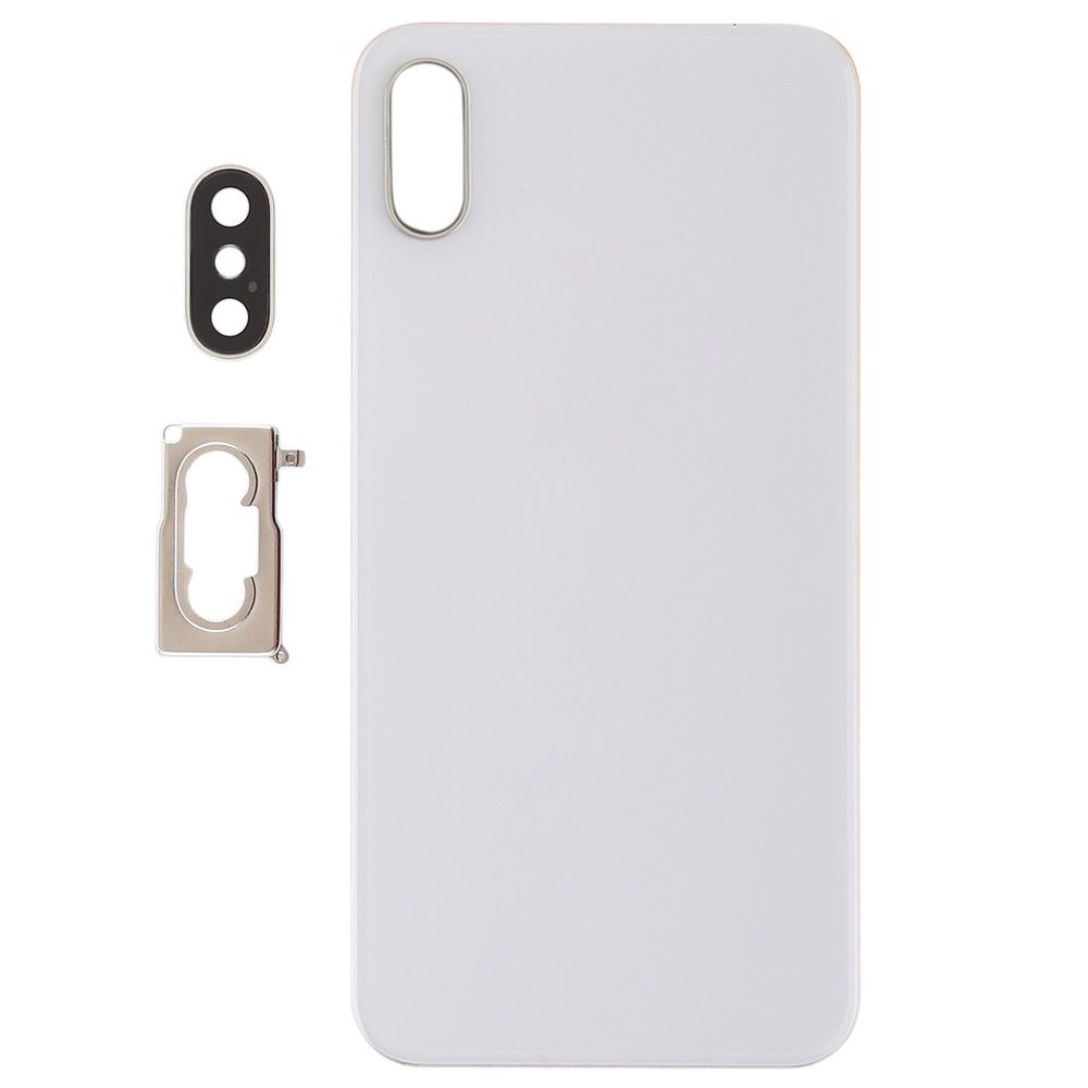 iPhone XS Battery Back Cover with Camera Lens Cover & Adhesive - White