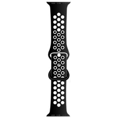 Liquid Silicone Strap For Apple Watch 49mm / 45mm / 44mm / 42mm - Black + White