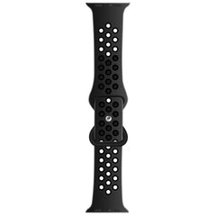 Liquid Silicone Strap For Apple Watch 49mm / 45mm / 44mm / 42mm - Dark Gray + Black