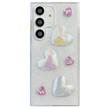 Samsung A55 Case Love Epoxy Protective - Clear & Pink