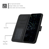 Samsung Galaxy A73 5G Case Magnetic PU Leather - Black