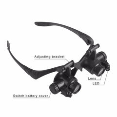 Magnifying Glasses Eyewear Magnifier Loupe with LED Light for Repair