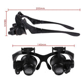 Magnifying Glasses Eyewear Magnifier Loupe with LED Light for Repair