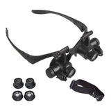 Magnifying Glasses Eyewear Magnifier Loupe with LED Light for Repair