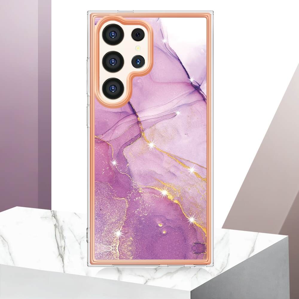 Samsung Galaxy S24 Ultra 5G Case Marble Dual-side IMD - Purple