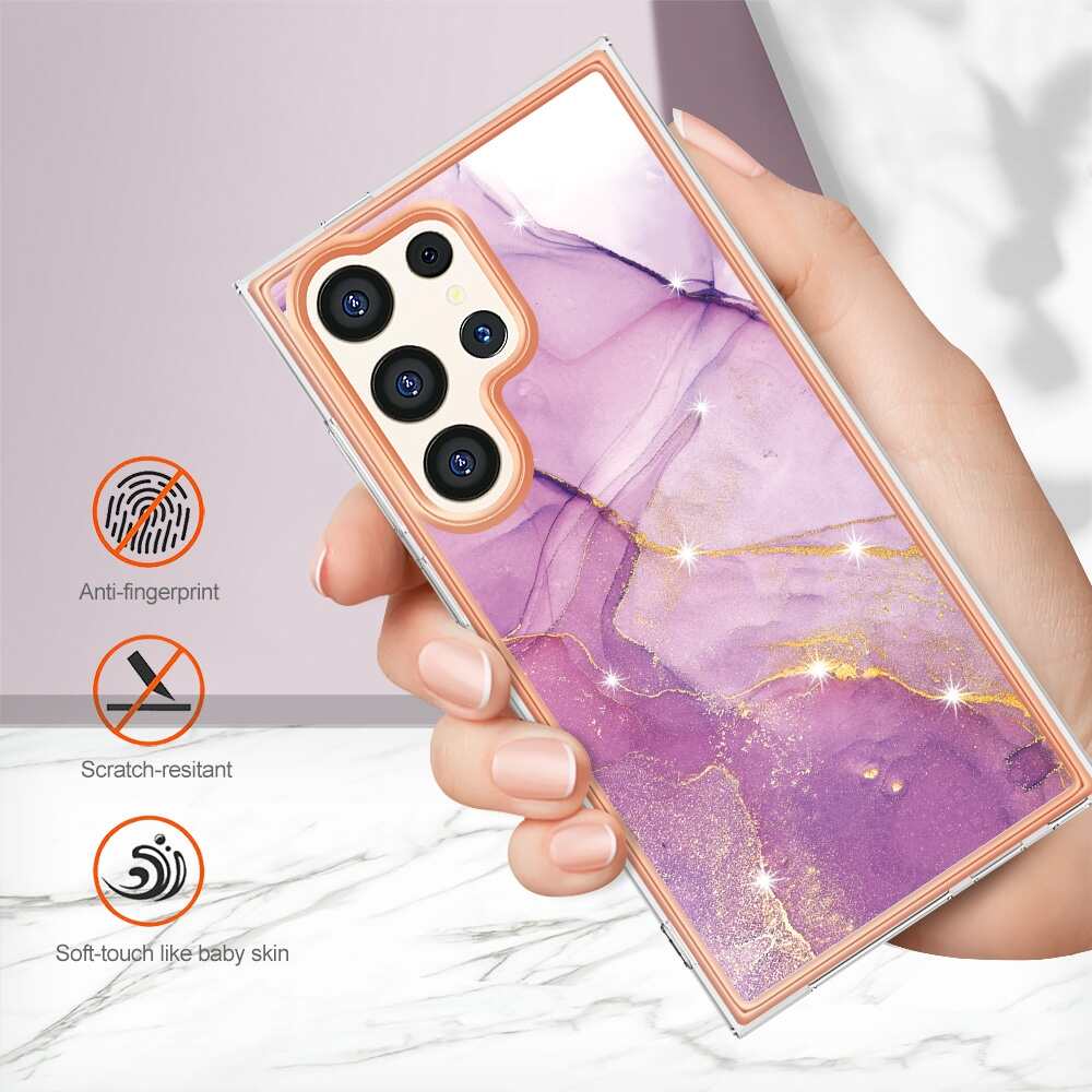 Samsung Galaxy S24 Ultra 5G Case Marble Dual-side IMD - Purple